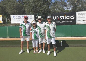 Trevor and Andy win against Jeff and Hazel in the 2024 Drawn Pairs Final